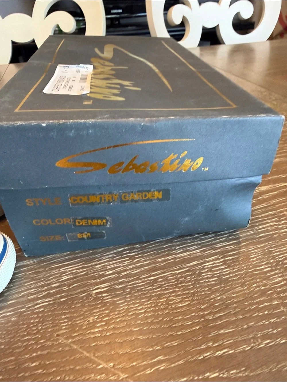 Sebastino sneakers vintage Denim Embroidered country Garden women’s 8